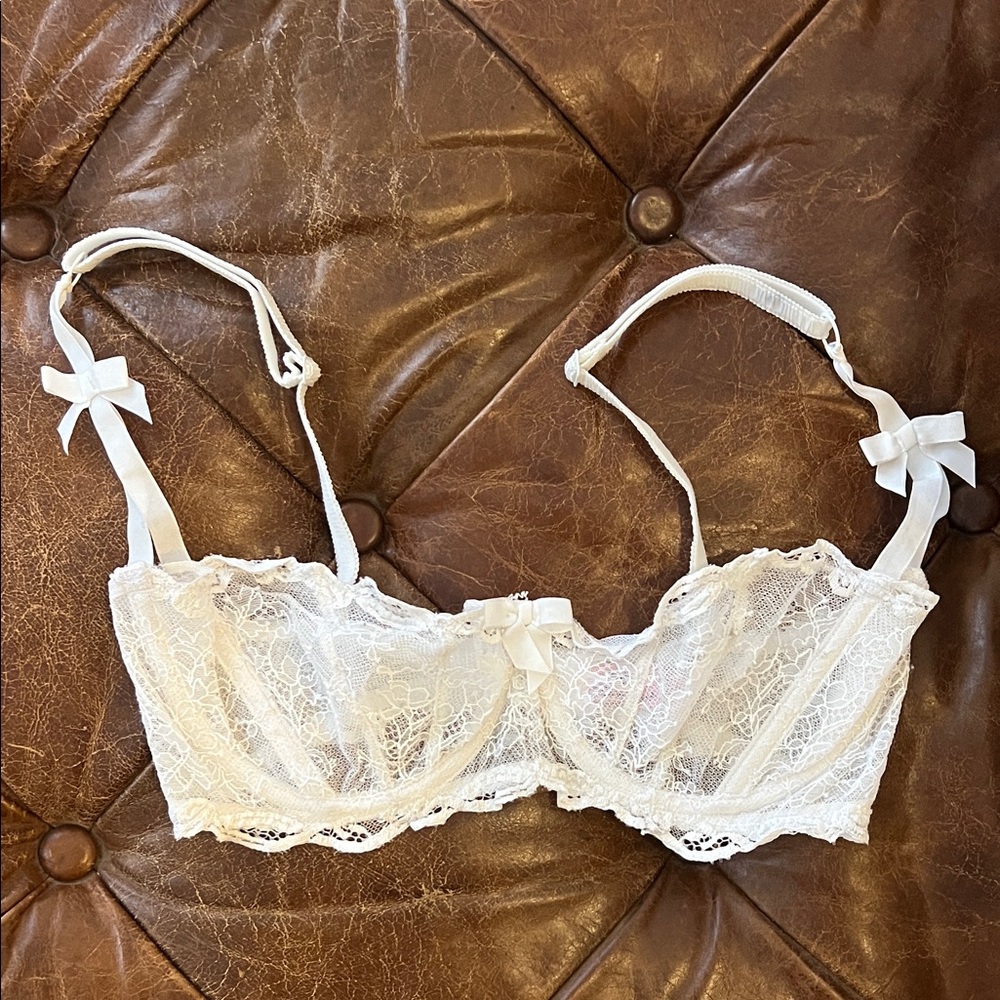 Agent Provocateur white love demi bra